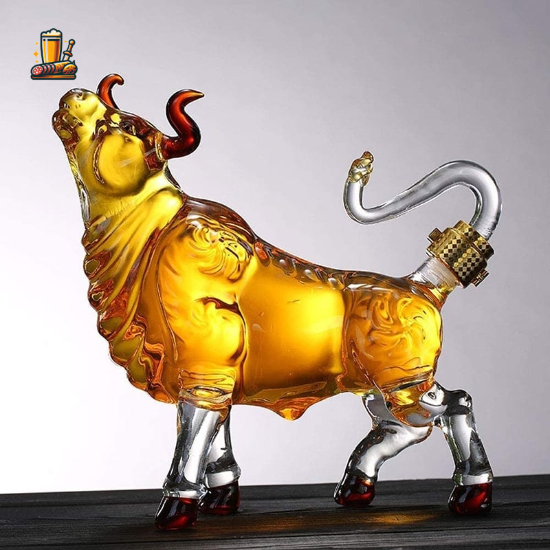 Bull Whiskey Decanter