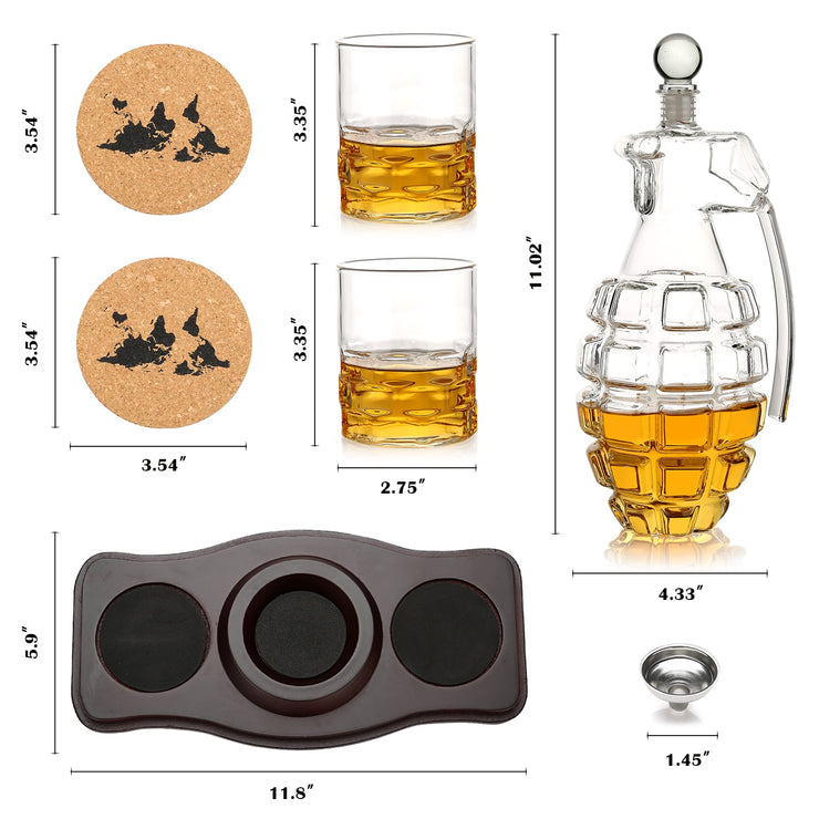 Juego de jarra y vaso de whisky