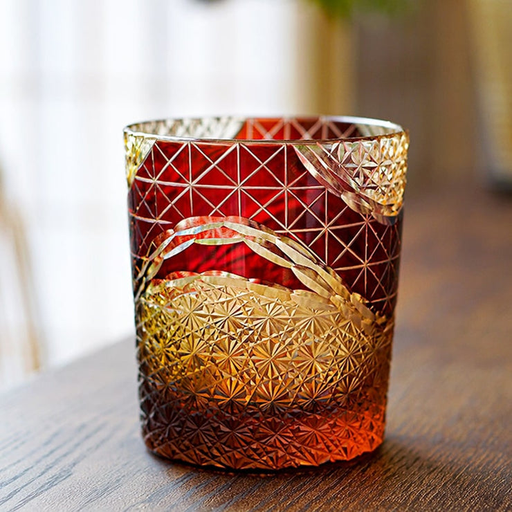 Vaso de whisky japonés cincelado