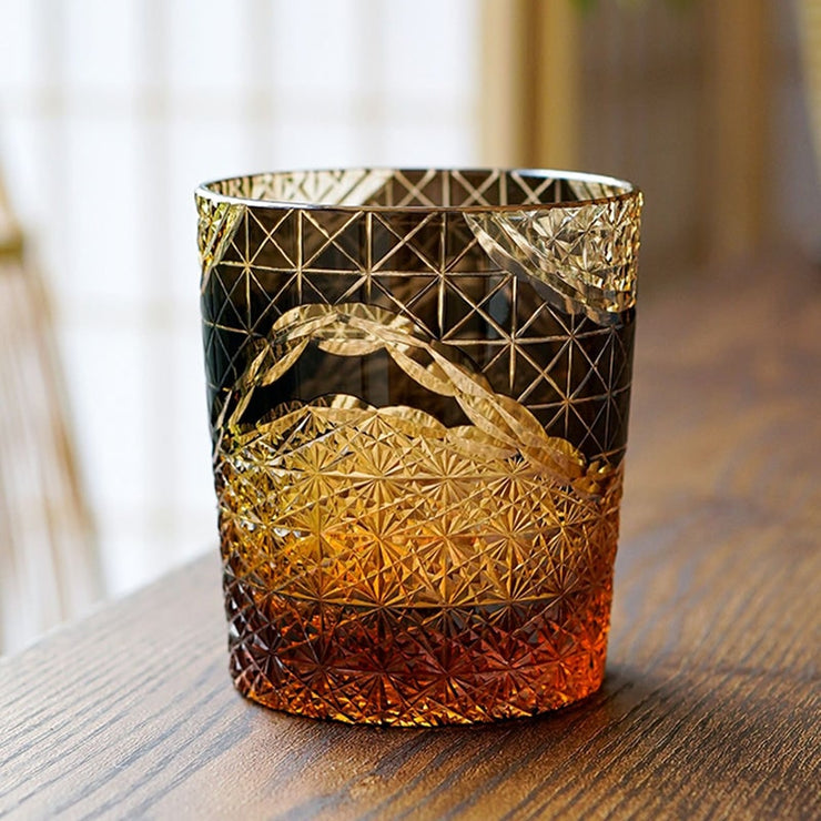 Vaso de whisky japonés cincelado